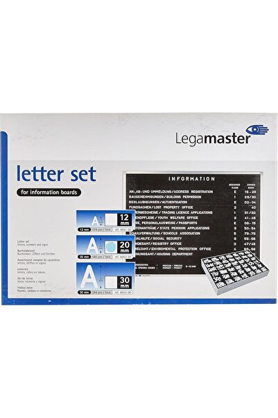 Legamaster 560pcs Letter Set in alphabetical order for Information Boards, 20...