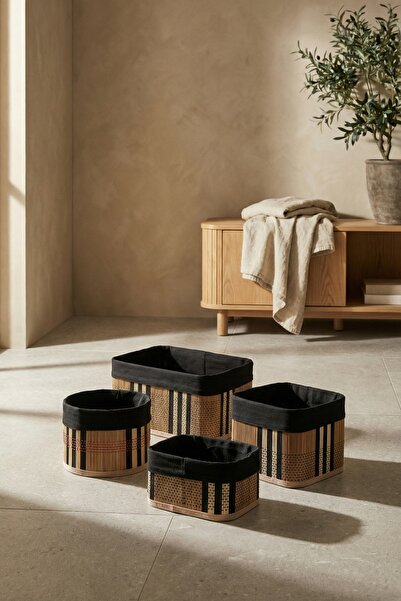 ACAR Nordic 4-Piece Bamboo Basket Set