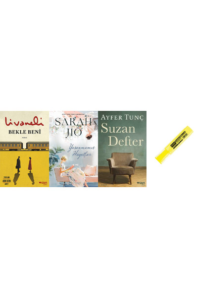CAN Bekle Beni + Yaşanmamış Hayatlar + Suzan Defter 3 Book Set Kalem Hd