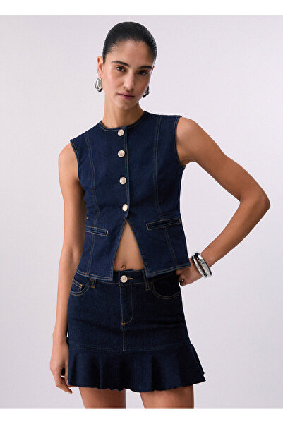 liu.jo Slim Fit Denim Yelek