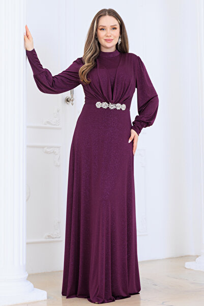 Raika Moda Stylish Plus Size Hijab Evening Dress with Stone Detail - Elisa Hi...