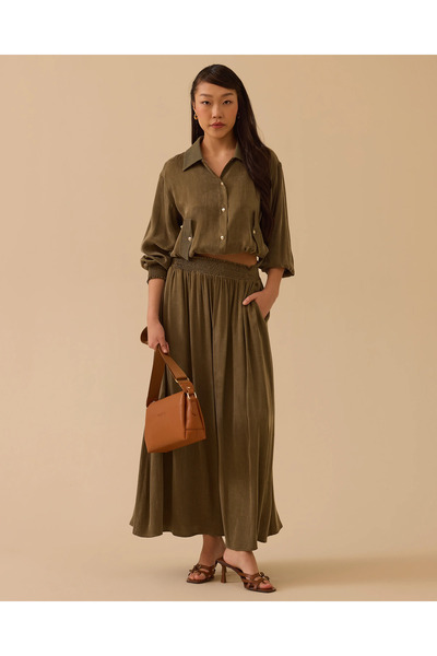 SCL Elastik Bel Cepli Etek