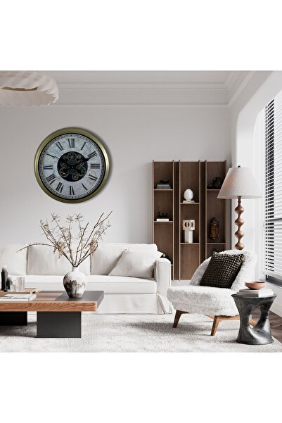 Leyaton ساعة حائط بتصميم أطلس عتيق مقاس 60 سم LWLHM-YTRS345