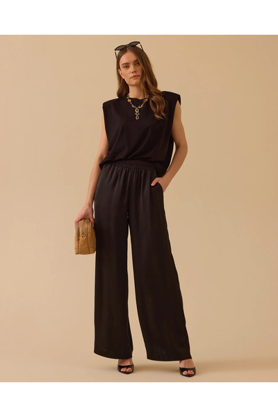 SCL Elastik Bel Bol Paça Cepli Pantolon
