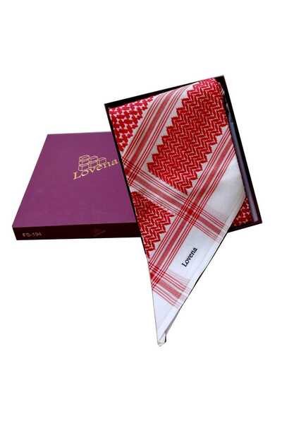 Loven Men's red Lovina shemagh, excellent quality