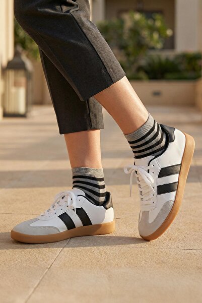 Rays 958 cu dungi Pantofi casual alb-negru