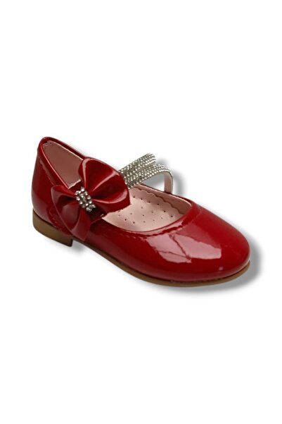 İremsu 7050-26 Patent Leather Stoned Double-Strapped Girls' Ballerinas 21-25