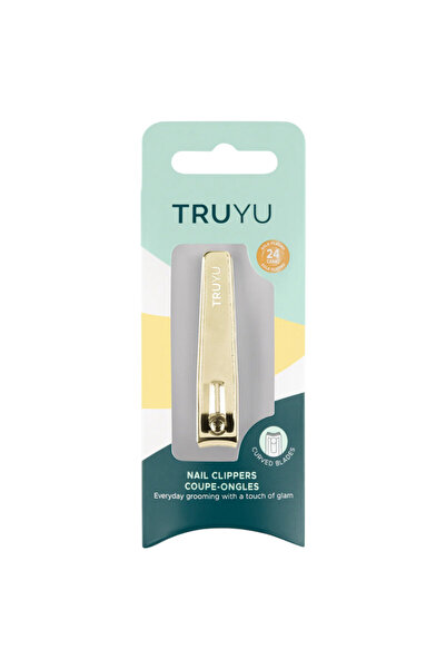 truyu مقص أظافر QVS (شفرات منحنية) مطلي بالذهب