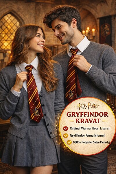 TOYFEST Harry Potter Gryffindor Kravat Orijinal Lisanslı Hogwarts Öğrenci Bin...