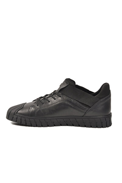 AYAKMOD Pantofi casual pentru bărbați din piele naturală neagră 152-18431 M