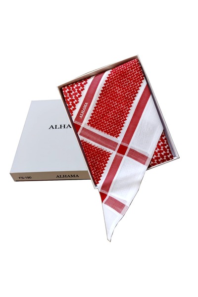 ALHAY Al-Hamah red men's shemagh, excellent quality