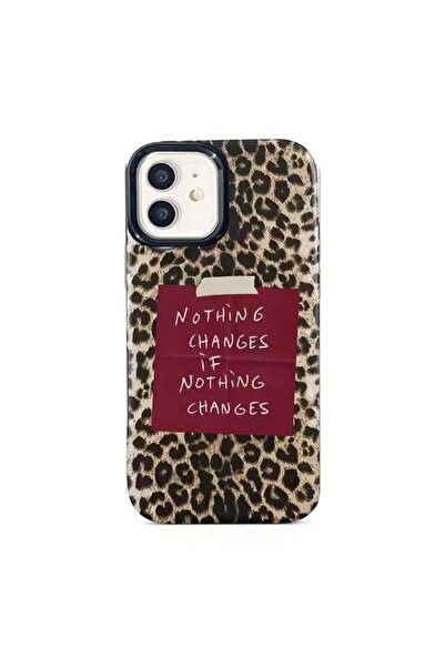 multi İmpex iPhone 17 Pro Max Luxury Nothing Changes English Letter Leopard P...