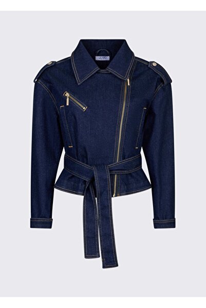 liu.jo Kemer Detaylı Denim Kadın Ceket