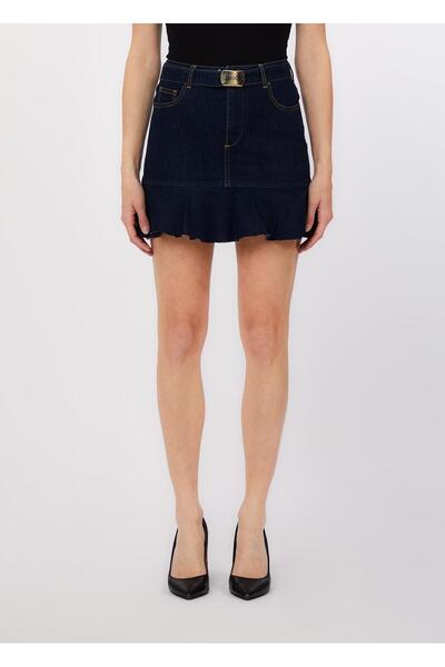 liu.jo Kemer Detaylı Denim Mini Etek