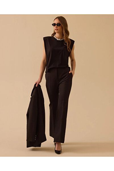 SCL Ψηλόμεσο κλασικό παντελόνι με φαρδιά μπατζάκια