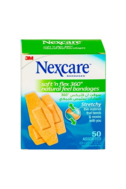Nexcare SOFT N FELX 360° BANDAGE ASSORTED 50'S