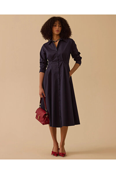 SEÇİL Pile Detaylı Cepli Elbise