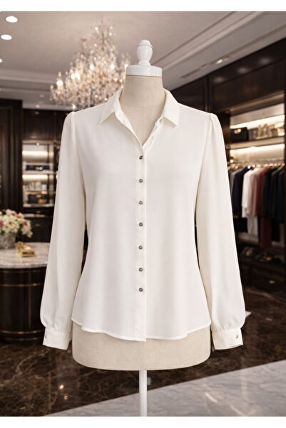 Lavin's Kalp Detay şifon gömlek