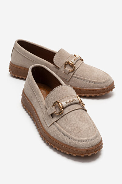 CCWAY AYAKKABI Αντιολισθητικά Γυναικεία Παπούτσια Loafer με Πόρπη ΜΠΕΖ ΣΟΥΕΤ