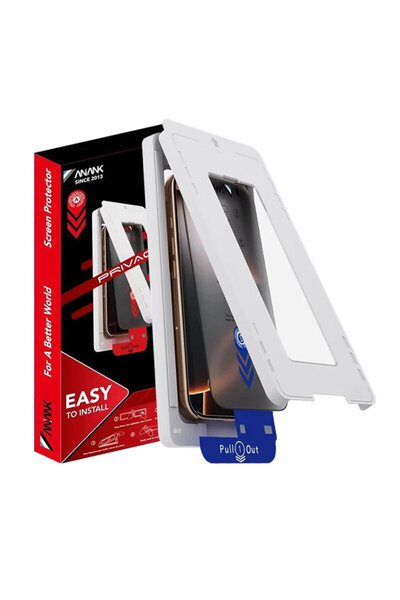 Anank Ενισχυμένο προστατευτικό οθόνης 2.5D 2X για iPhone 15 Pro, μαύρο