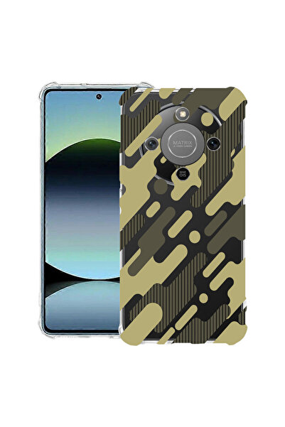 bestcase Husă Anti Shock Case For Honor Magic8 Lite, cu Design Green Camoufla...