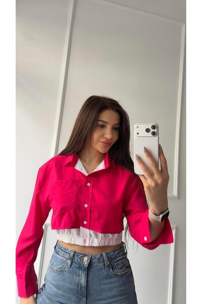 Daves Pink Buttoned Shirt with Elastic Waist