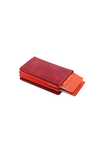 WalSmart Magduo Crazy Smart Mechanism Genuine Leather Wallet