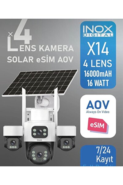 Teknoex inox -X14 4LENS E-SİM SOLAR KAMERA