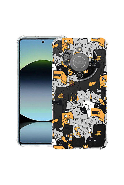 bestcase Husă Anti Shock Case For Honor Magic8 Lite, cu Design Cat Pattern, 3...