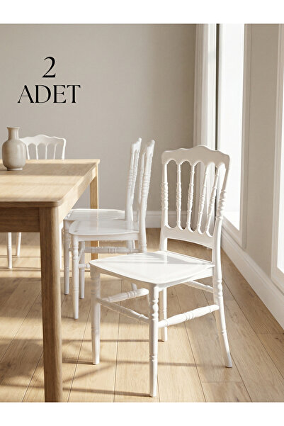 Çavdar Group 2'li Napolyon Sandalye 2 Adet Düğün Sandalyesi Balkon Bahçe Orga...