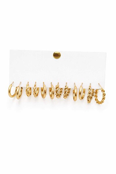 lindamina 6 Pairs of Hoop Earrings