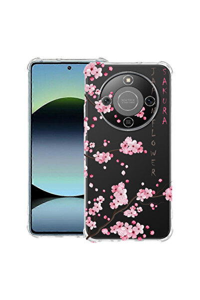 bestcase Αντικραδασμική θήκη για Honor Magic8 Lite, με σχέδιο άνθη κερασιάς, ...