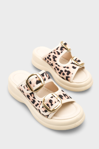 Riccon Tarveidei Women's Slippers 00121020 Beige Leopard