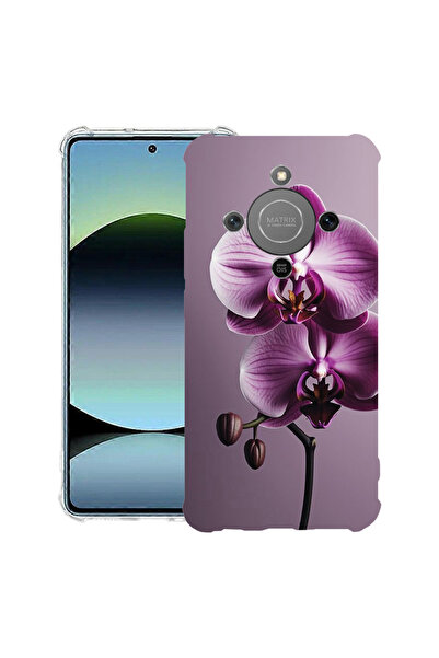 bestcase Удароустойчив калъф за Honor Magic8 Lite, с дизайн на розова орхидея...