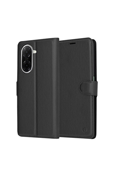 Techsuit Xiaomi Redmi A5 4G (Τοπική) Δερμάτινο Θήκη, Μαύρο