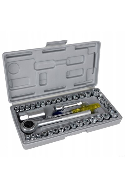 zola Combination kit with 40 pieces, storage case, chrome-vanadium steel, grey