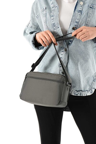 Sanmorris حقيبة كروس نسائية من قماش المظلة مكونة من 3 أقسام قابلة للتعديل