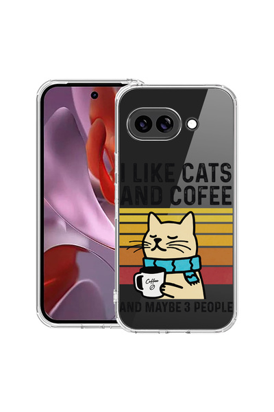 bestcase Husă Anti Shock Case For Google Pixel 10a, cu Design Cats And Cofee,...