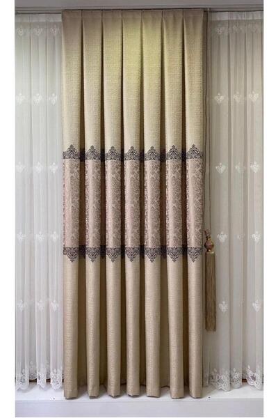 MZA FON PERDE DAMASK ÇİÇEK AVANGARD DESEN 1\3 SIK PİLE (TEK KANAT) BRAÇÖL HED...