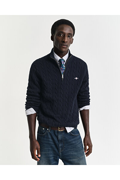Gant Erkek Lacivert Regular Fit Örgü Kazak