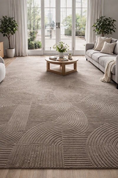 Merinos Rölyef Joy Kaymaz Taban Salon Mutfak Koridor Halı Yolluk Kilim VİZON