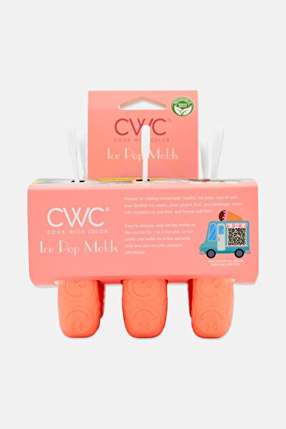 Cook With Color 6 Silicone Ice Pop Molds, Pink