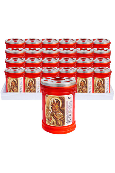 Casa Shop Set of 5 Red Windproof Candles – | Burns 20 Hours, For Outdoors and...