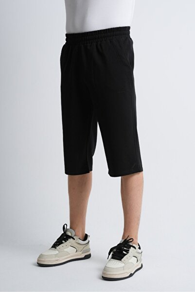 Shooter Sportswear Black Men's Summer Capri Elite with Embroidery Detail, Com...