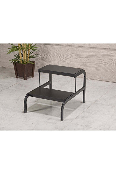 probed İki Basamaklı Eskabo Merdiven | Metal Gövde - Siyah - Oval