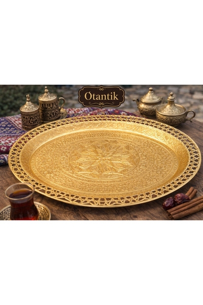 BC Otantik Home El İşçiliği Oval Sunum Tepsisi 50x40