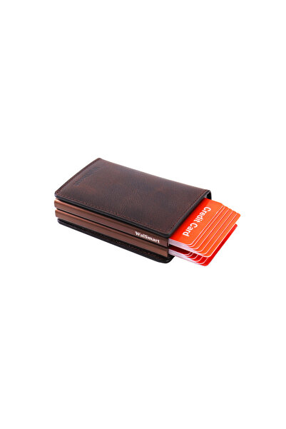 WalSmart Magduo Crazy Smart Mechanism Genuine Leather Wallet