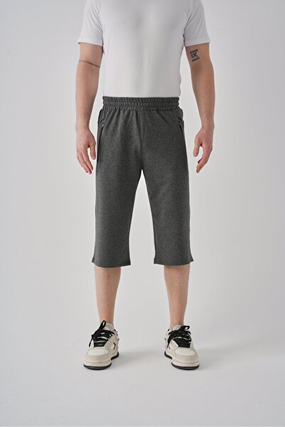 Shooter Sportswear Anthracite Men's Summer Capri Pants with Zipper Pocket, Co...