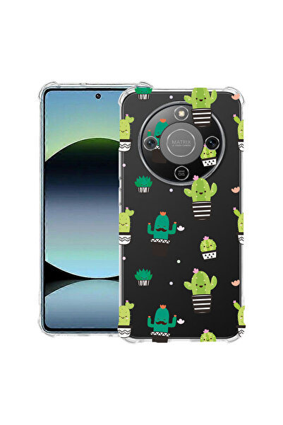 bestcase Husă Anti Shock Case For Honor Magic8 Lite, cu Design Happy Cactus, ...