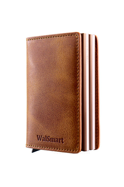 WalSmart Magduo Crazy Smart Mechanism Genuine Leather Wallet